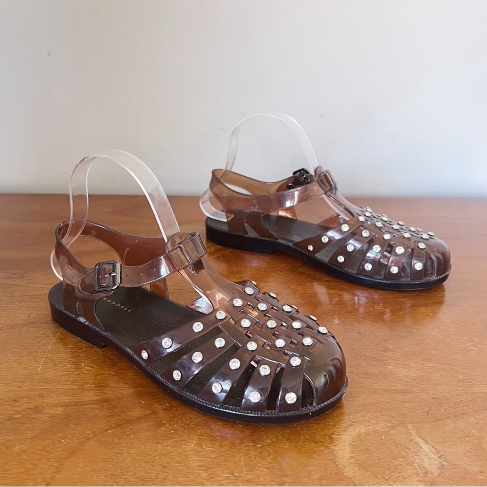 Loeffler Randall • Rhys Brown Jelly Sandal cage gladiator rhinestone strappy - Picture 13 of 15